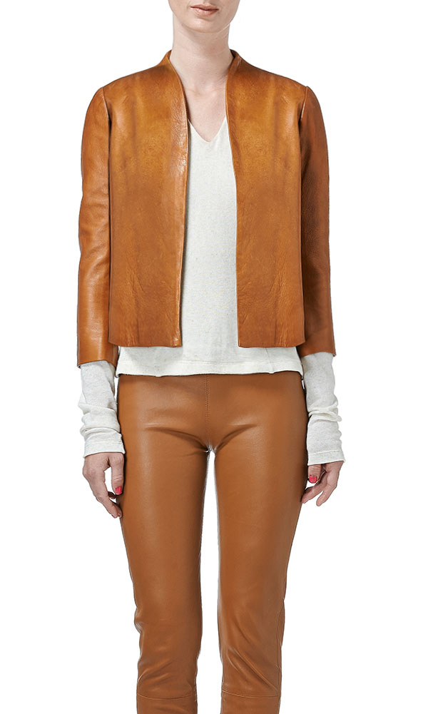 BECKLEY%20BY%20MELISSA
Leather%20Bolero%20Jacket
Spring%20for%20a%20simple%20uniform%20this%20season%20with%20the%20latest%20collection%20from%20BECKLEY%20BY%20MELISSA.%20Distinctly%20feminine,%20subtly%20athletic%20and%20supremely%20understated,%20the%20collection%20features%20a%20new%20signature%20print%20and%20simple,%20symmetrical%20shapes%20for%20pieces%20that%20are%20at%20once%20instantly%20classic%20and%20startlingly%20fresh.%20Clean%20up%20your%20act%20in%20this%20crisp%20BECKLEY%20BY%20MELISSA%20Leather%20Bolero%20Jacket.%20Promo%20codes%20not%20applicable%20on%20this%20item.